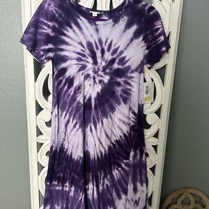 Purple Tie-Dye T-Shirt Dress
